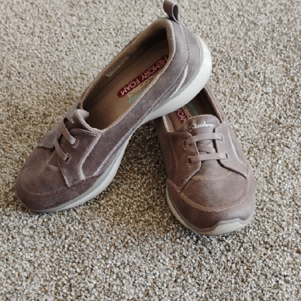 Skechers Brown Casual Slip-On Shoes